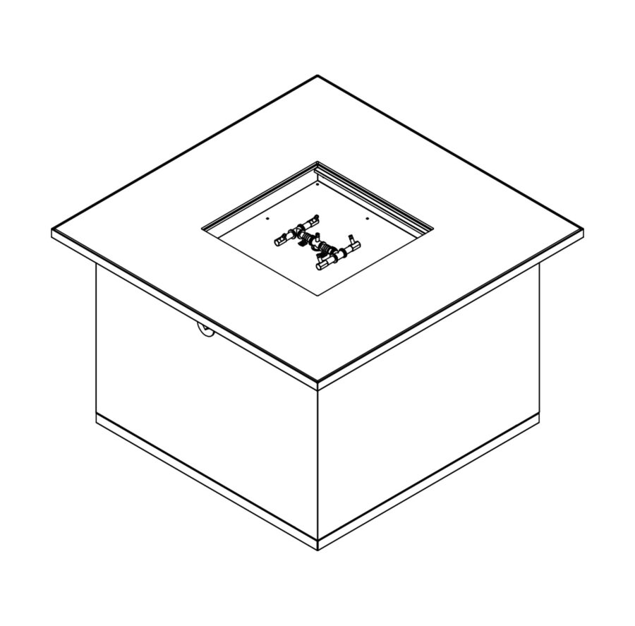 fire table line drawing